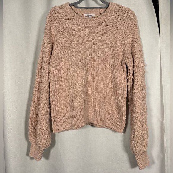 Madewell Bobble Pullover Knit Sweater in Avalon Pink Size Small - Picture 4 of 10